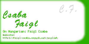 csaba faigl business card